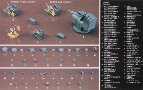 Przejdź do produktu HASEGAWA 72118 QG18 - 1:350 IJN Equipments Set A