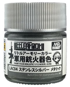 Mr.Hobby LAC04 - Farba Stainless Silver 10 ml