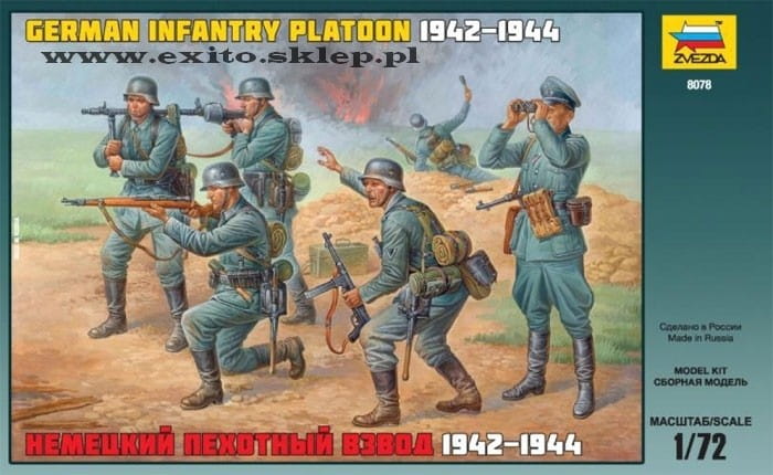 Przejdź do produktu ZVEZDA 8078 - 1:72 German Infantry Platoon 1942-1944