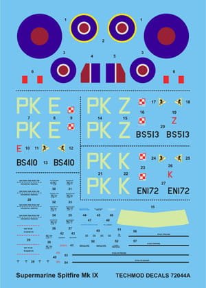Przejdź do produktu TECHMOD 72044 - 1:72 Supermarine Spitfire F.IX (Gabreski)