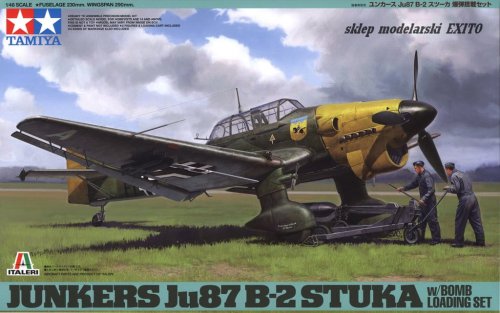 Przejdź do produktu TAMIYA 37008 - 1:48 Junkers Ju-87B2 Stuka w/ Bomb Loading Set