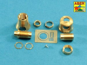 ABER 16L15 - 1:16 Muzzle brake for German 7,5cm barrel used on Panther Ausf.G