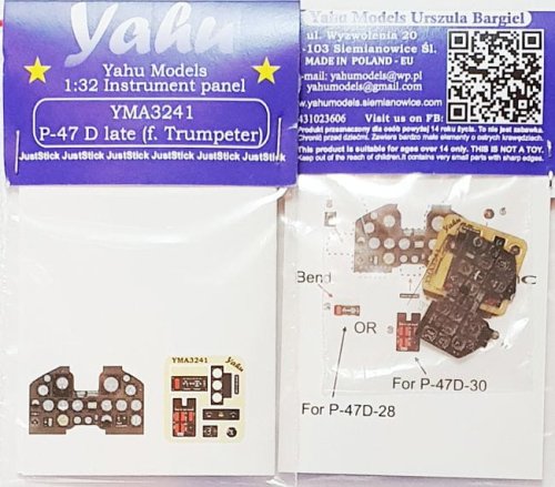 Przejdź do produktu YAHU YMA3241 - 1:32 P-47 D late tablica przyrządów