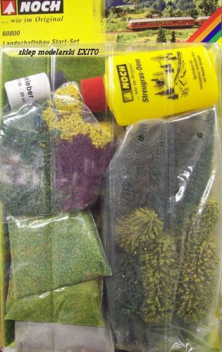 Przejdź do produktu NOCH 60800 - Scenery Starter Kit - Zestaw różnorodnej roślinności do dioram z klejem i i aplikatorem.