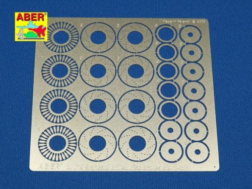 Przejdź do produktu ABER 24019 - 1:24 Standard drilled discs brakes 14mm. (Standardowe nawiercane tarcze hamulcowe)