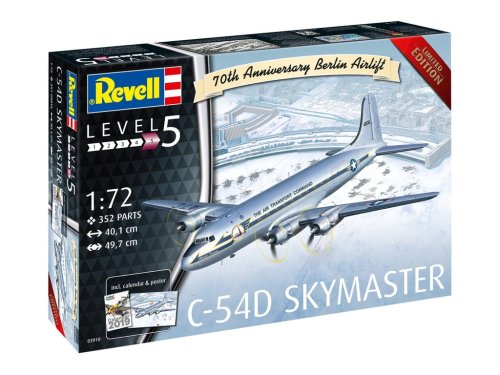 Przejdź do produktu REVELL 03910 - 1:72 C-54D Skymaster - Berlin Airlift