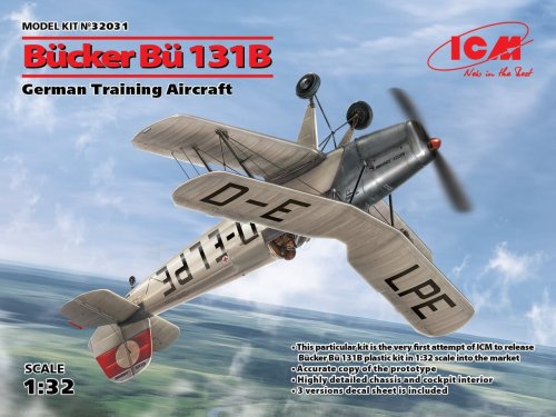 Przejdź do produktu ICM 32031 - 1:32 Bucker Bu 131B German Training Aircraft