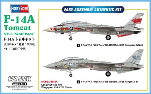 Przejdź do produktu HOBBY BOSS 80279 - 1:72 F-14A Tomcat VF-1 Wolf Pack