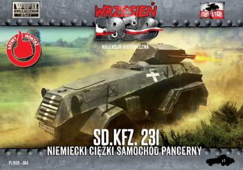 Przejdź do produktu FIRST TO FIGHT 064 -  Wrzesień 1939 - 1:72 Sd.Kfz. 231 Niemiecki ciężki samochód pancerny - Gazetka w zestawie z modelem