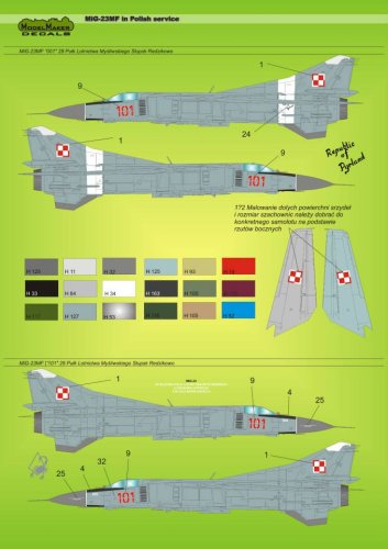 Przejdź do produktu MODELMAKER D72013 - 1:72 MiG-23MF in Polish Service