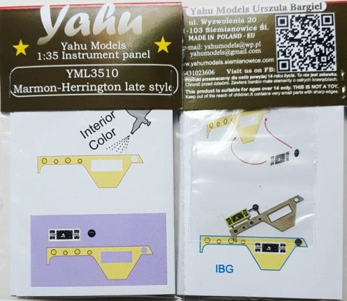 Przejdź do produktu YAHU YML3510 - 1:35 Marmon-Herrington late style tablica przyrządów