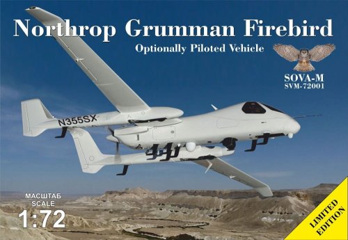 Przejdź do produktu SOVA 72001 - 1:72 Northrop Grumman Firebird optionally piloted vehicle - with antennas and sensors