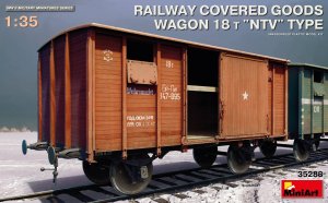 MINIART 35288 - 1:35 Railway Covered Goods Wagon 18t NTV type