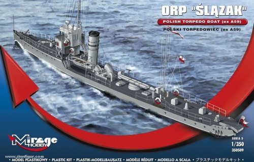 Przejdź do produktu MIRAGE 350509 - 1:350 ORP Ślązak - torpedowiec (ex A59)