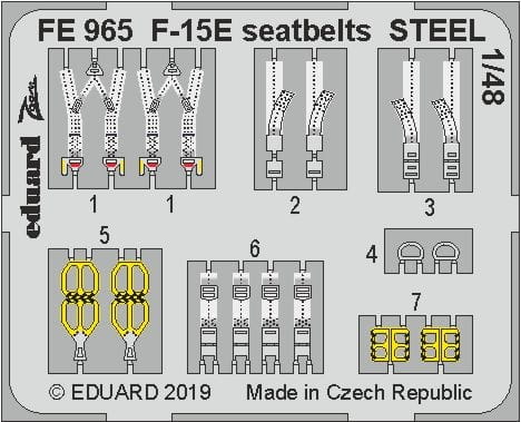 Przejdź do produktu EDUARD FE965 - 1:48 F-15E seatbelts - Steel