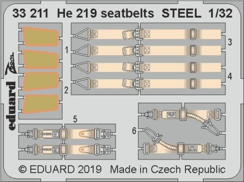 Przejdź do produktu EDUARD 33211 - 1:32 He 219 seatbelts - Steel