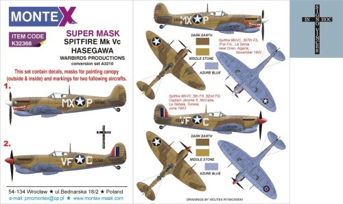 Przejdź do produktu MONTEX K32366 - 1:32 Spitfire Mk.Vc