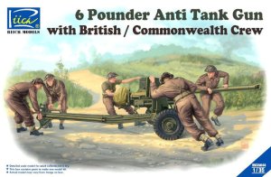 RIICH MODELS 35044 - 1:35 6 Pounder Anti-Tank Gun with British/Commonwealth Crew