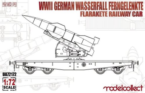 Przejdź do produktu MODELCOLLECT UA72172 - 1:72 WWII German Wasserfall Ferngelenkte Flakrakete Railway Car