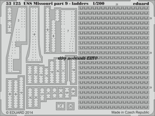 Przejdź do produktu EDUARD 53125 - 1:200 USS Missouri part 9 - ladders