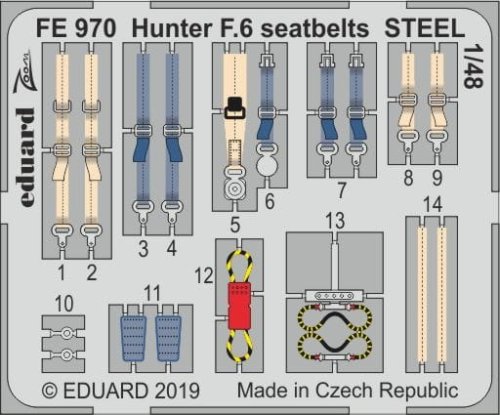 Przejdź do produktu EDUARD FE970 - 1:48 Hunter F.6 seatbelts - Steel