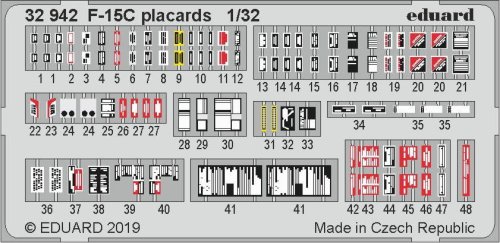 Przejdź do produktu EDUARD 32942 - 1:32 F-15C placards