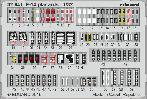 Przejdź do produktu EDUARD 32941 - 1:32 F-14 placards