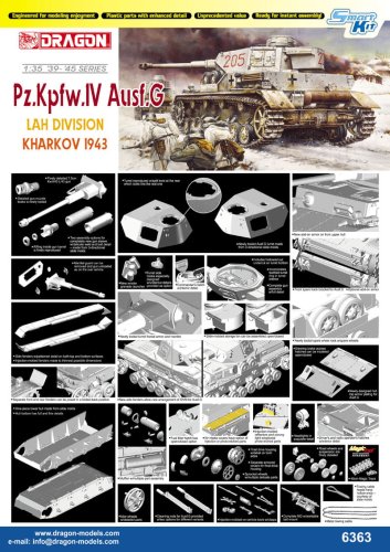 Przejdź do produktu DRAGON 6363 - 1:35 Pz.Kpfw.IV Ausf.G LAH Division Kharkov 1943