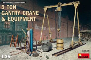 MINIART 35589 - 1:35 5 Ton Gantry Crane & Equipment