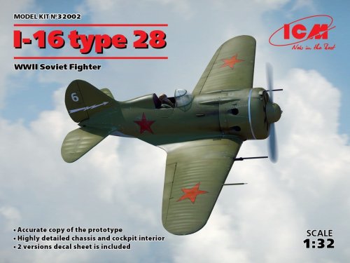 Przejdź do produktu ICM 32002 - 1:32 Polikarpov I-16 type 28 WWII Soviet Fighter