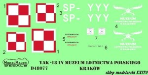 MODELMAKER D48077 - 1:48 Yak-18 SP-YYY in Muzeum Lotnictwa Polskiego Kraków