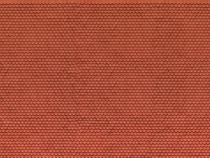 NOCH 56690 - 3D Cardboard Sheet - Plain Tile, red - Dachówki