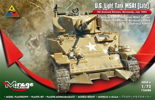 Przejdź do produktu MIRAGE 726088 - 1:72 U.S. Light Tank M5A1 Late - 4th Armored Division Normandy 1944