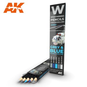 AK INTERACTIVE 10043 - Weathering Pencils - Grey & Blue - Shading & Effects Set - zestaw 5 kredek do weatheringu