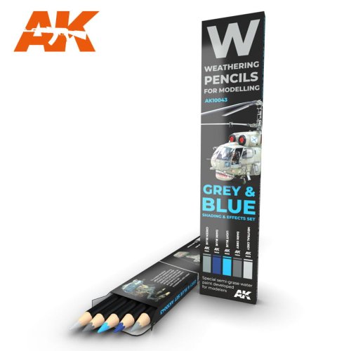 Przejdź do produktu AK INTERACTIVE 10043 - Weathering Pencils - Grey & Blue - Shading & Effects Set - zestaw 5 kredek do weatheringu