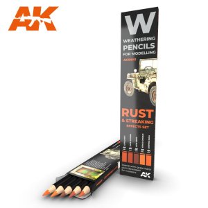 AK INTERACTIVE 10041 - Weathering Pencils - Rust & Streaking Effects Set - zestaw 5 kredek do weatheringu