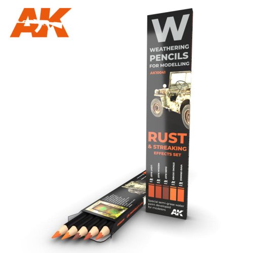 Przejdź do produktu AK INTERACTIVE 10041 - Weathering Pencils - Rust & Streaking Effects Set - zestaw 5 kredek do weatheringu