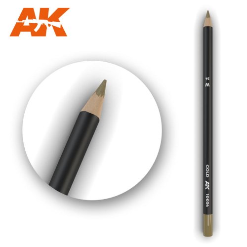 Przejdź do produktu AK INTERACTIVE 10034 - Weathering Pencil - Gold - kredka do weatheringu
