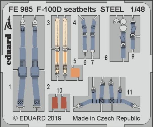 Przejdź do produktu EDUARD FE985 - 1:48 F-100D seatbelts - Steel