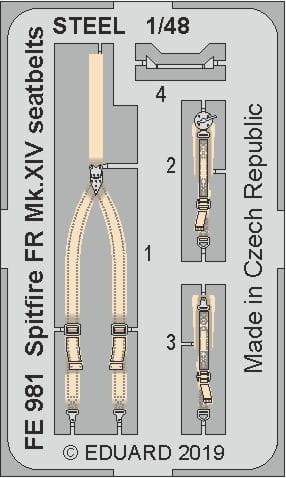 Przejdź do produktu EDUARD FE981 - 1:48 Spitfire FR Mk.XIV seatbelts - Steel