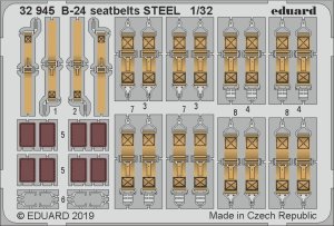 EDUARD 32945 - 1:32 B-24 seatbelts - Steel