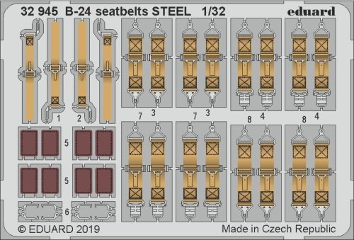 Przejdź do produktu EDUARD 32945 - 1:32 B-24 seatbelts - Steel