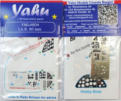 Przejdź do produktu YAHU YML4804 - 1:48  I.A.R. 80 late tablica przyrządów