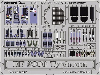 Przejdź do produktu EDUARD SS289 - 1:72 EF-2000 Typhoon Two-seater