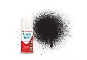 Humbrol AD6033 - Farba akrylowa 33 Black Matt spray 150 ml