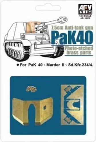 Przejdź do produktu AFV CLUB AG 35012 - 1:35 Pak 40 Marder II Brass Shield