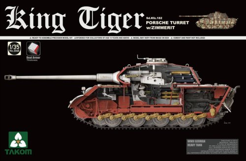 Przejdź do produktu TAKOM 2046S - 1:35 King Tiger Sd.Kfz.182 Porsche Turret w/ Zimmerit - full interior w/ New Track Parts
