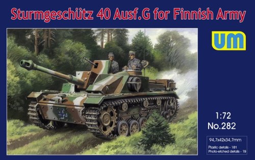 Przejdź do produktu UNIMODELS 282 - 1:72 Sturmgeschutz 40 Ausf. G for Finnish Army
