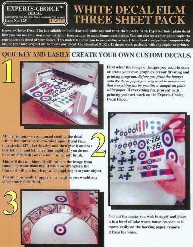 Przejdź do produktu BARE METAL FOIL 123 - Clear Laser Decal Film - Arkusze kalkomanii do druku (przezroczyste) 3 szt