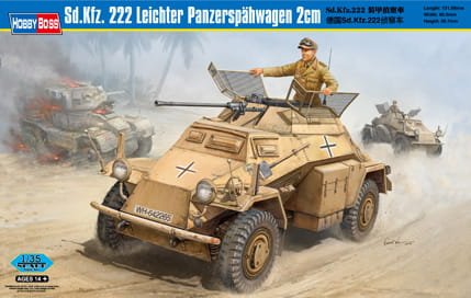 Przejdź do produktu HOBBY BOSS 82442 - 1:35 Sd.Kfz. 222 Leichter Panzerspahwagen 2cm